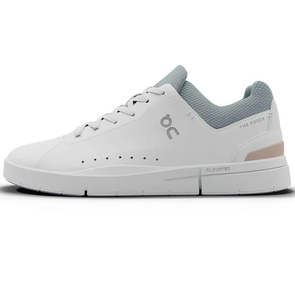 On Running Shoes - On Womens The Roger Advantage Shoes White and Rosehip size 9